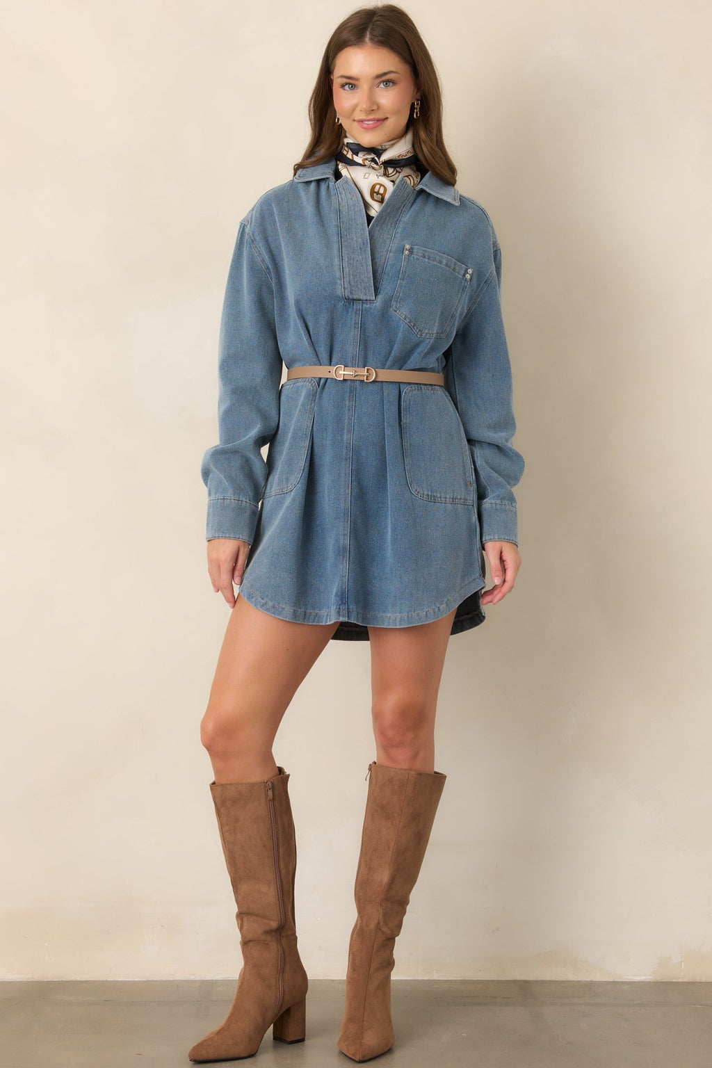 Everyday Route Medium Indigo Denim Mini Dress