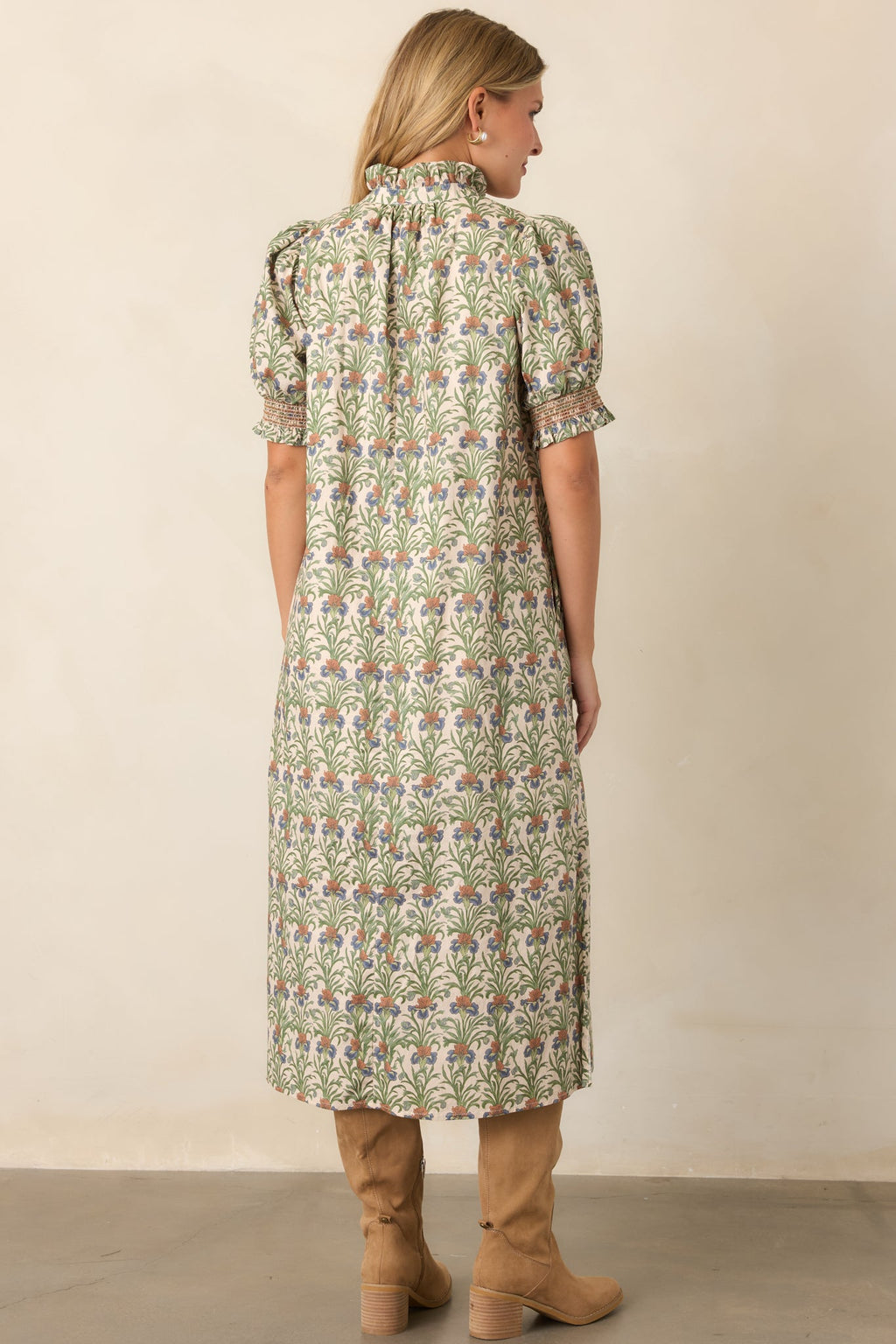 Good to Be Here Ivory Multi Floral Midi Dress