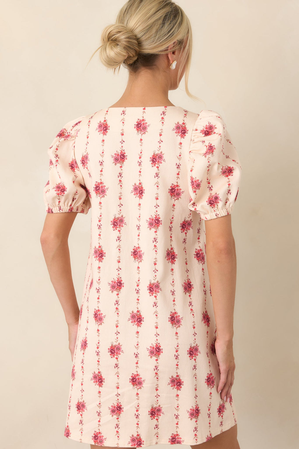 Garden Keepsake Ivory Floral Cotton Mini Dress