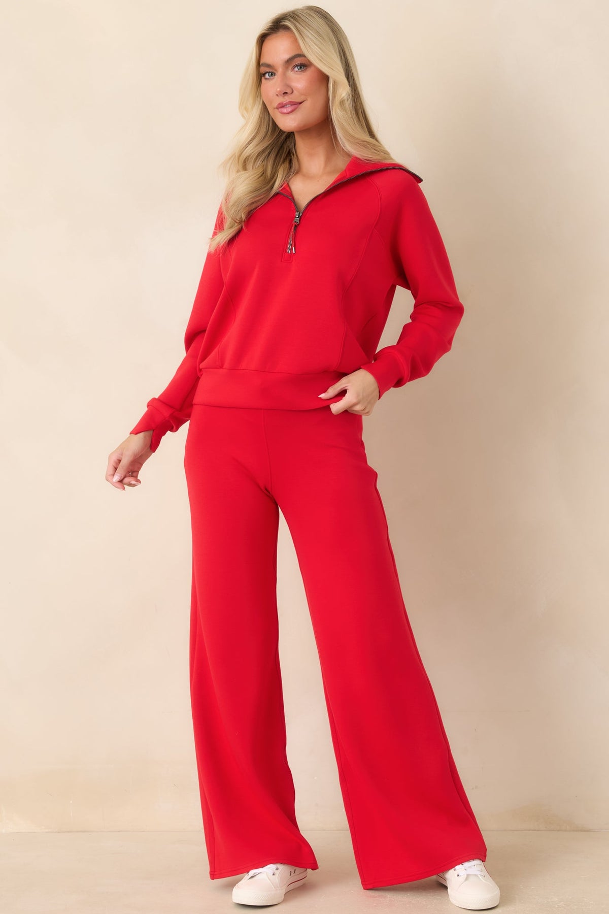 SPANX AirEssentials® Spanx Red Half Zip Pullover