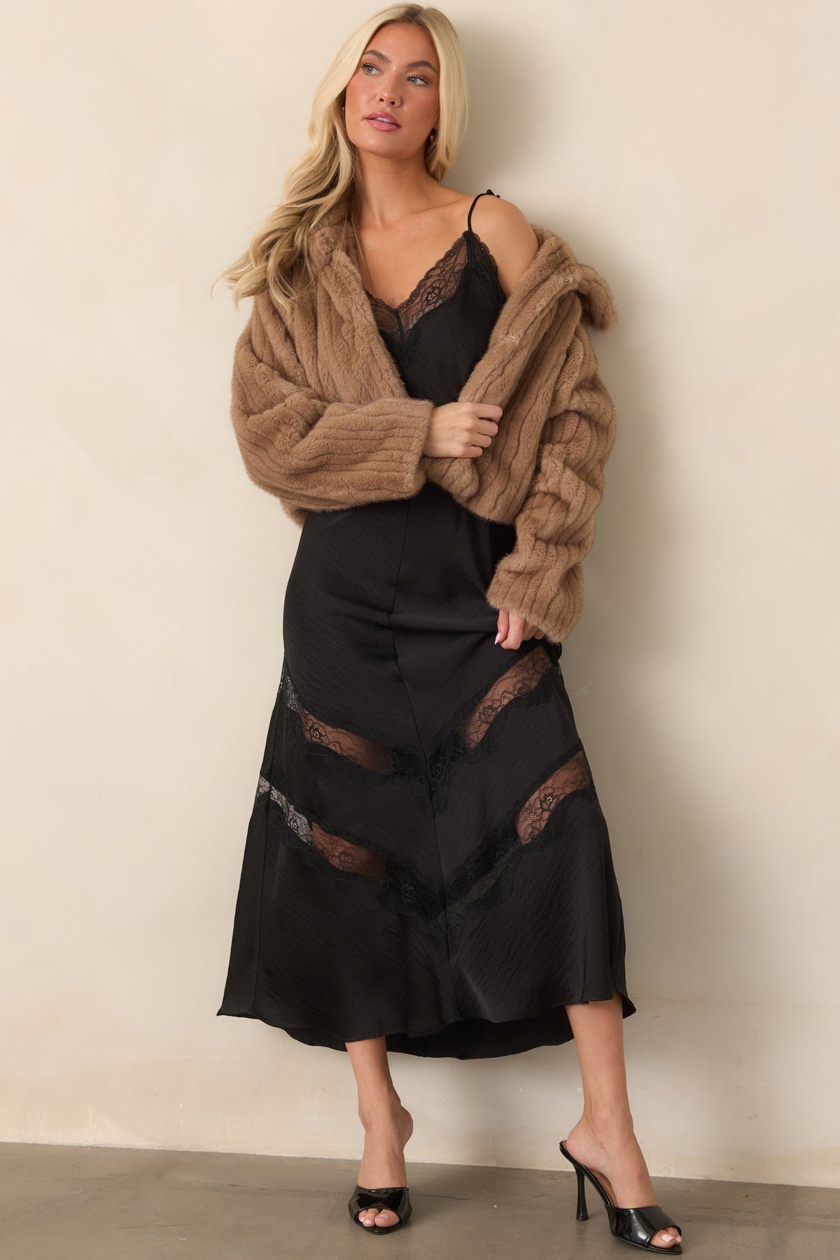 Warm Regards Mocha Brown Faux Fur Jacket