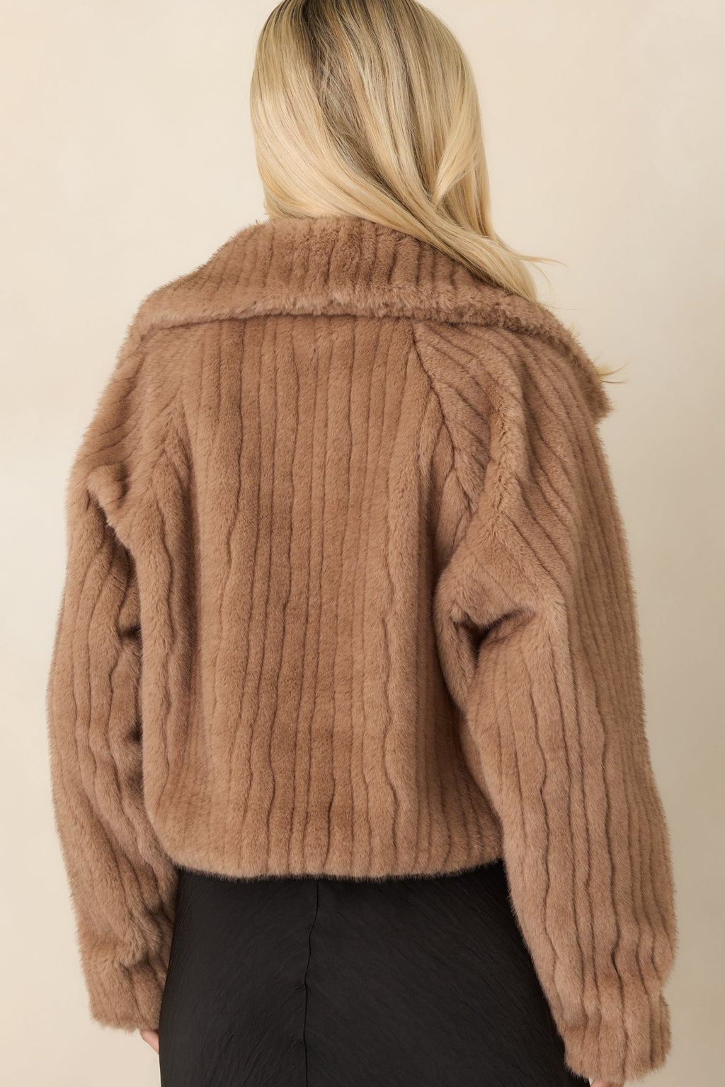 Warm Regards Mocha Brown Faux Fur Jacket