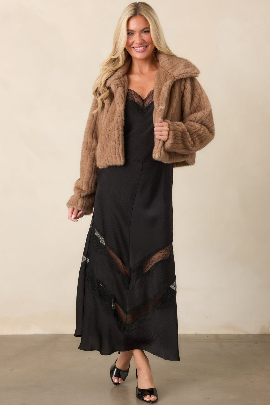 Warm Regards Mocha Brown Faux Fur Jacket
