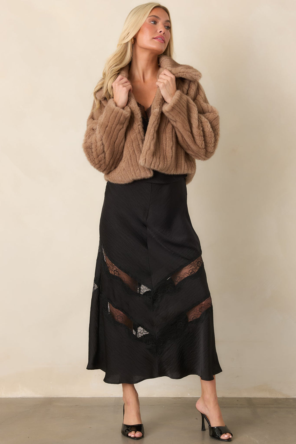 Warm Regards Mocha Brown Faux Fur Jacket
