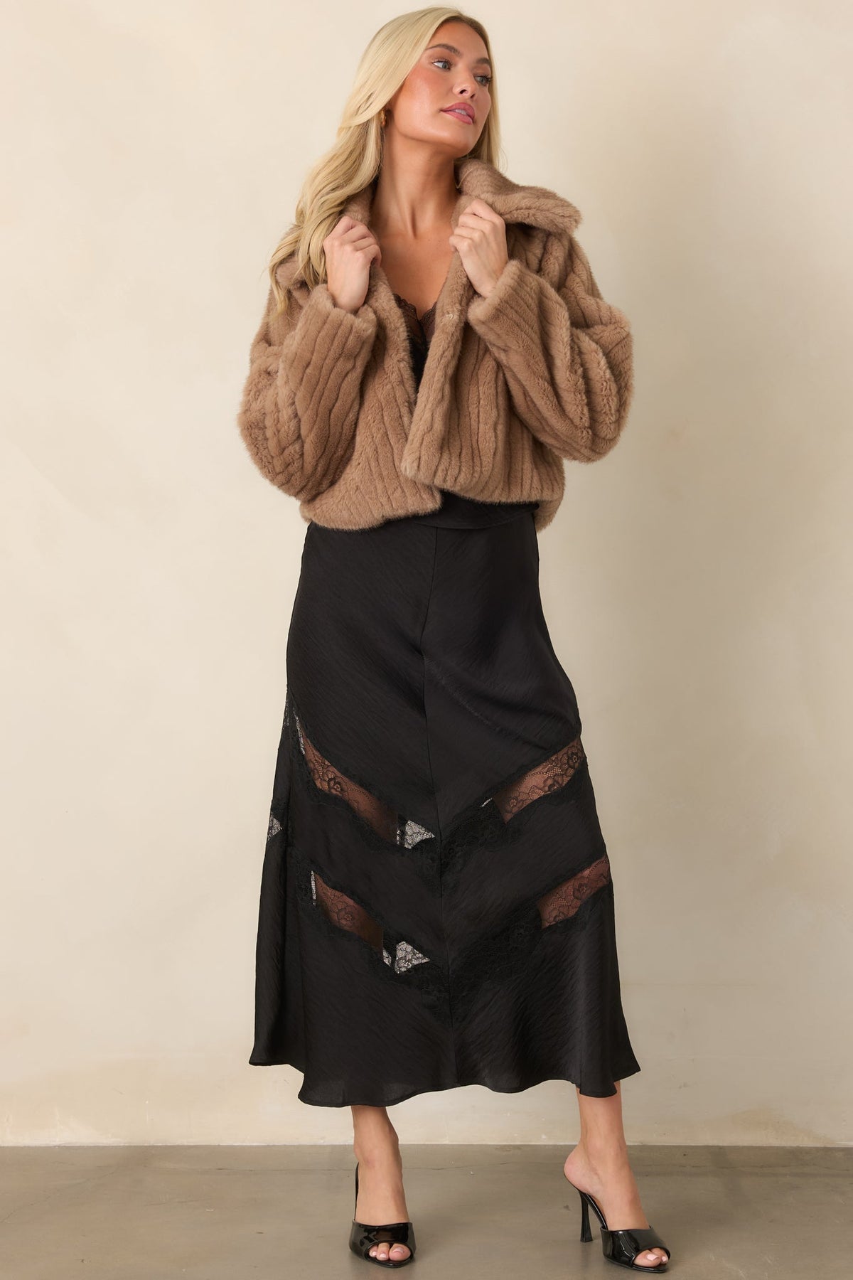 Warm Regards Mocha Brown Faux Fur Jacket