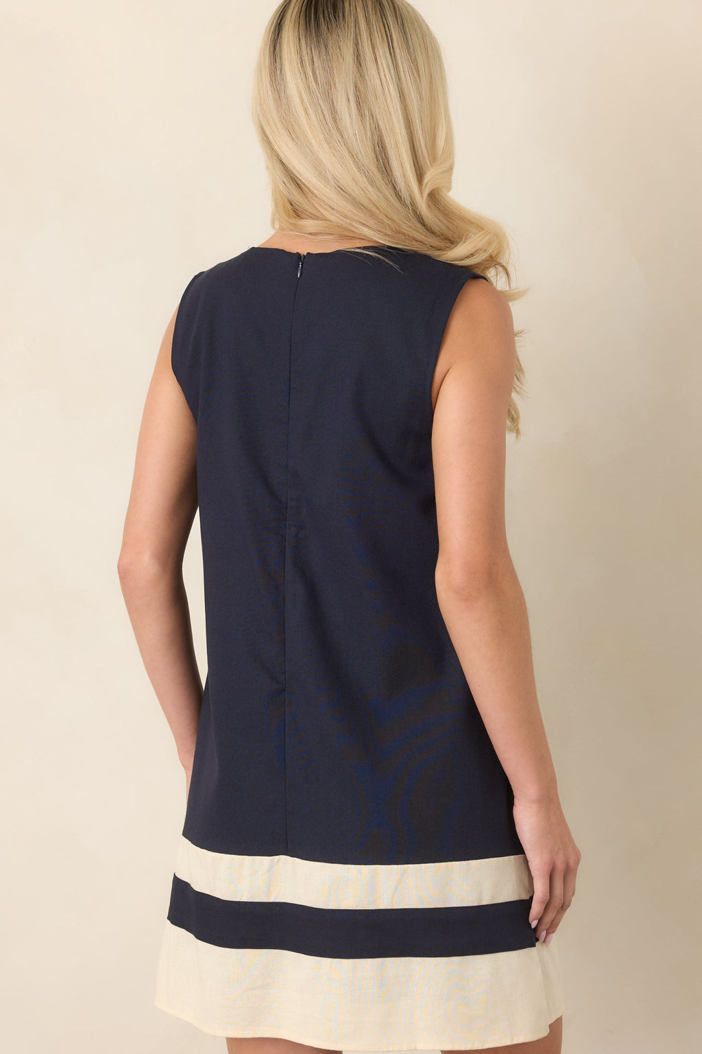 Flourish & Bloom Navy Floral Embroidered Mini Dress