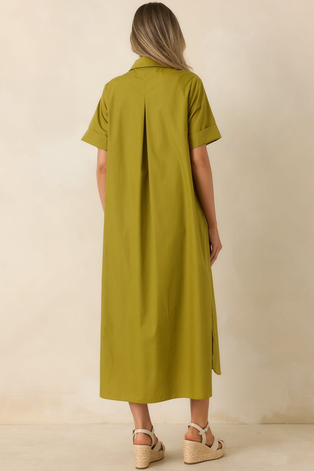 Read the Signs Olive Short Sleeve Maxi Dress