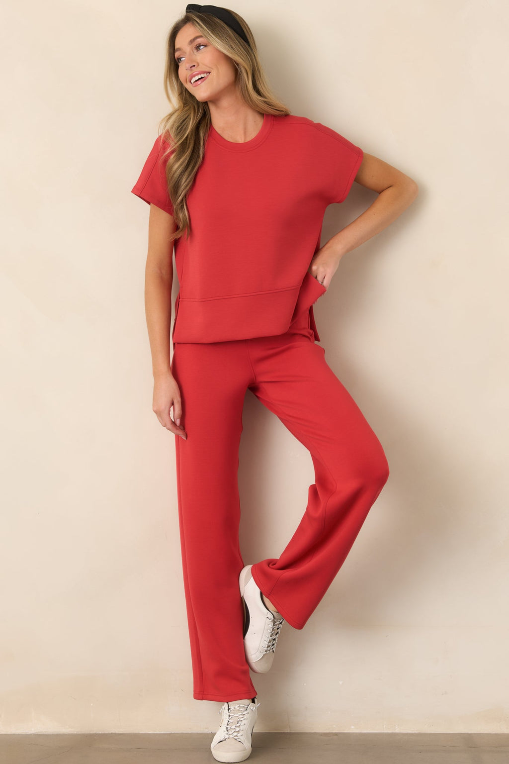 SPANX AirEssentials® Lip Stain Red Straight Leg Pant