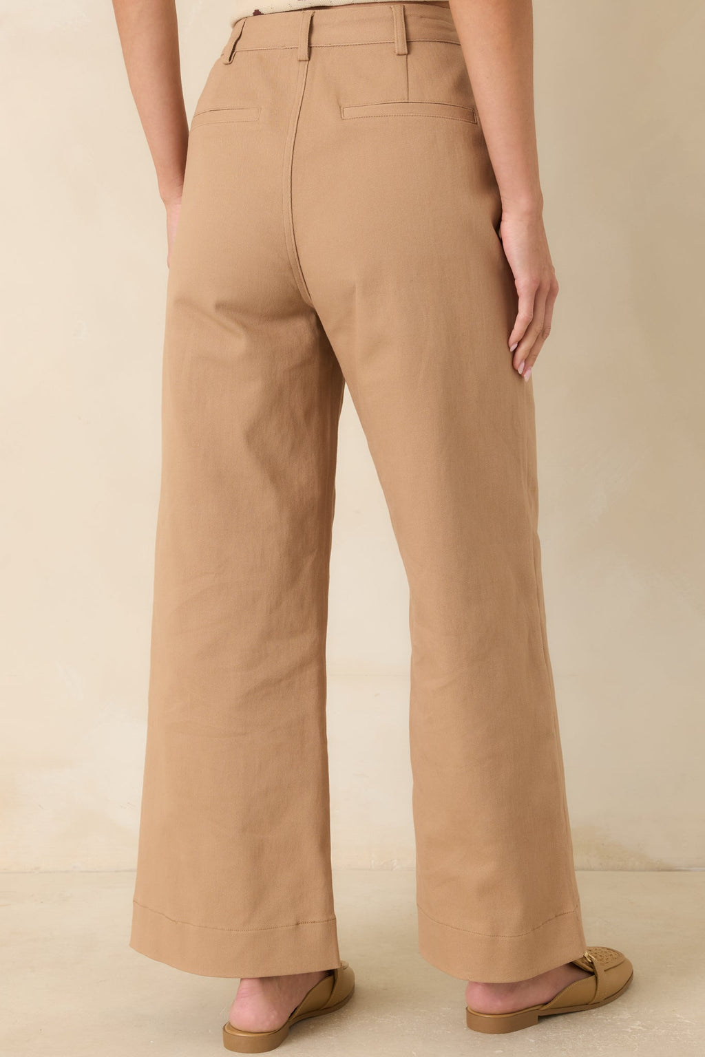 Memories Made Camel Cotton Wide Leg Pants