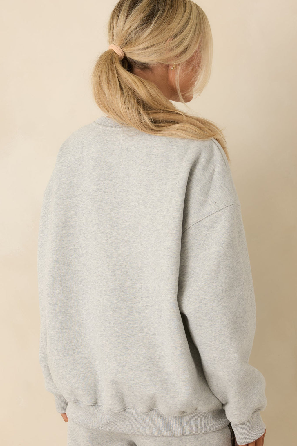 Cozy Club Heather Grey Crewneck Sweatshirt