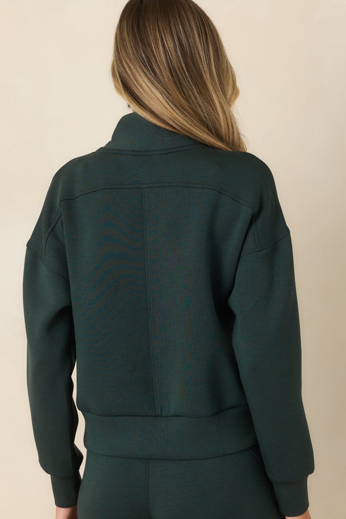 SPANX AirEssentials® Night Forest Heather Shawl Collar Half Zip Pullover