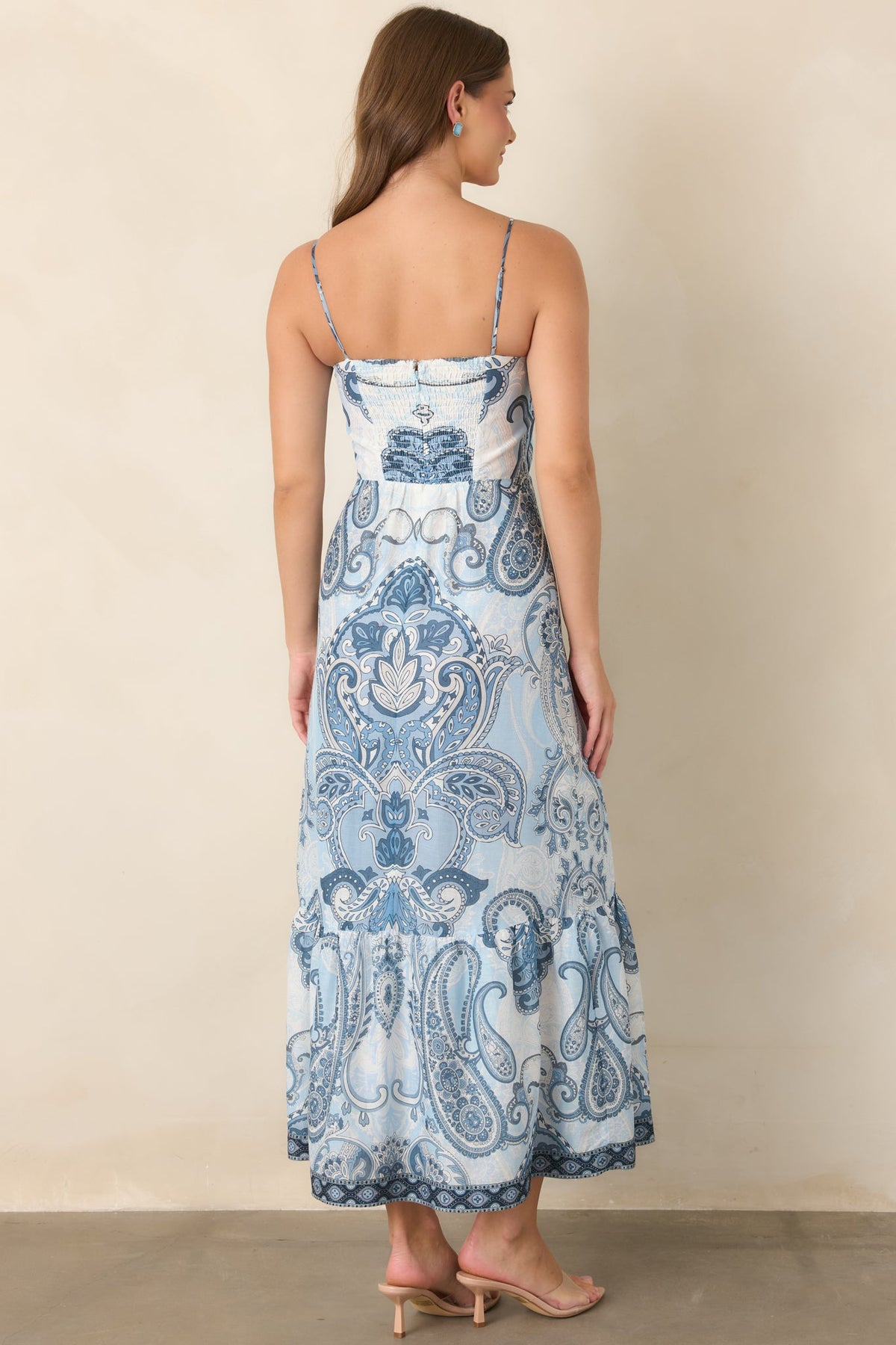 Anna Cate Camden Blue Myth Paisley Midi Dress