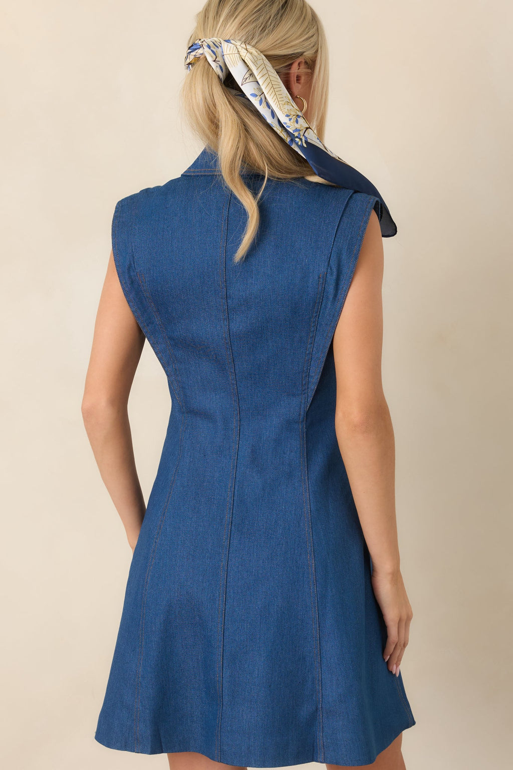 Anna Cate Albie Dark Wash Denim Button Front Mini Dress