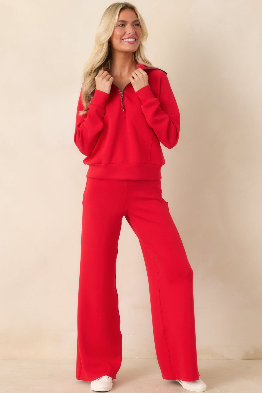 SPANX AirEssentials® Spanx Red Half Zip Pullover