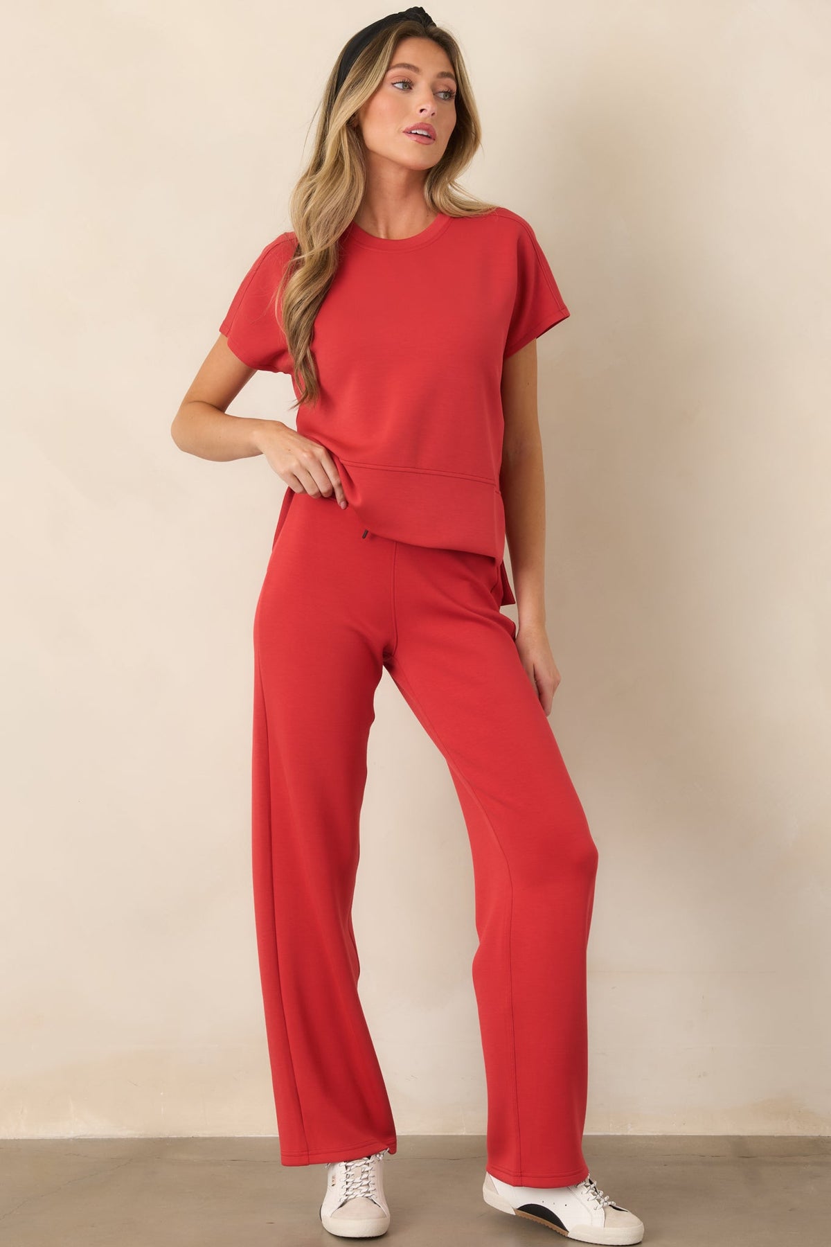 SPANX AirEssentials® Lip Stain Red Straight Leg Pant