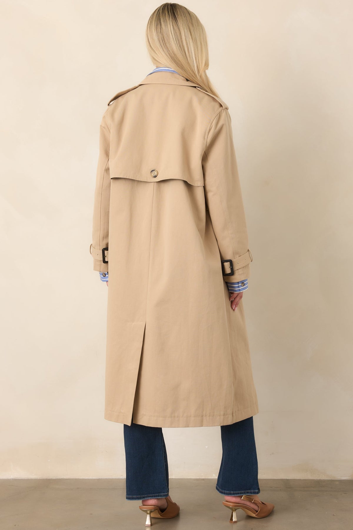 On the Avenue Tan Cotton Belted Trench Coat