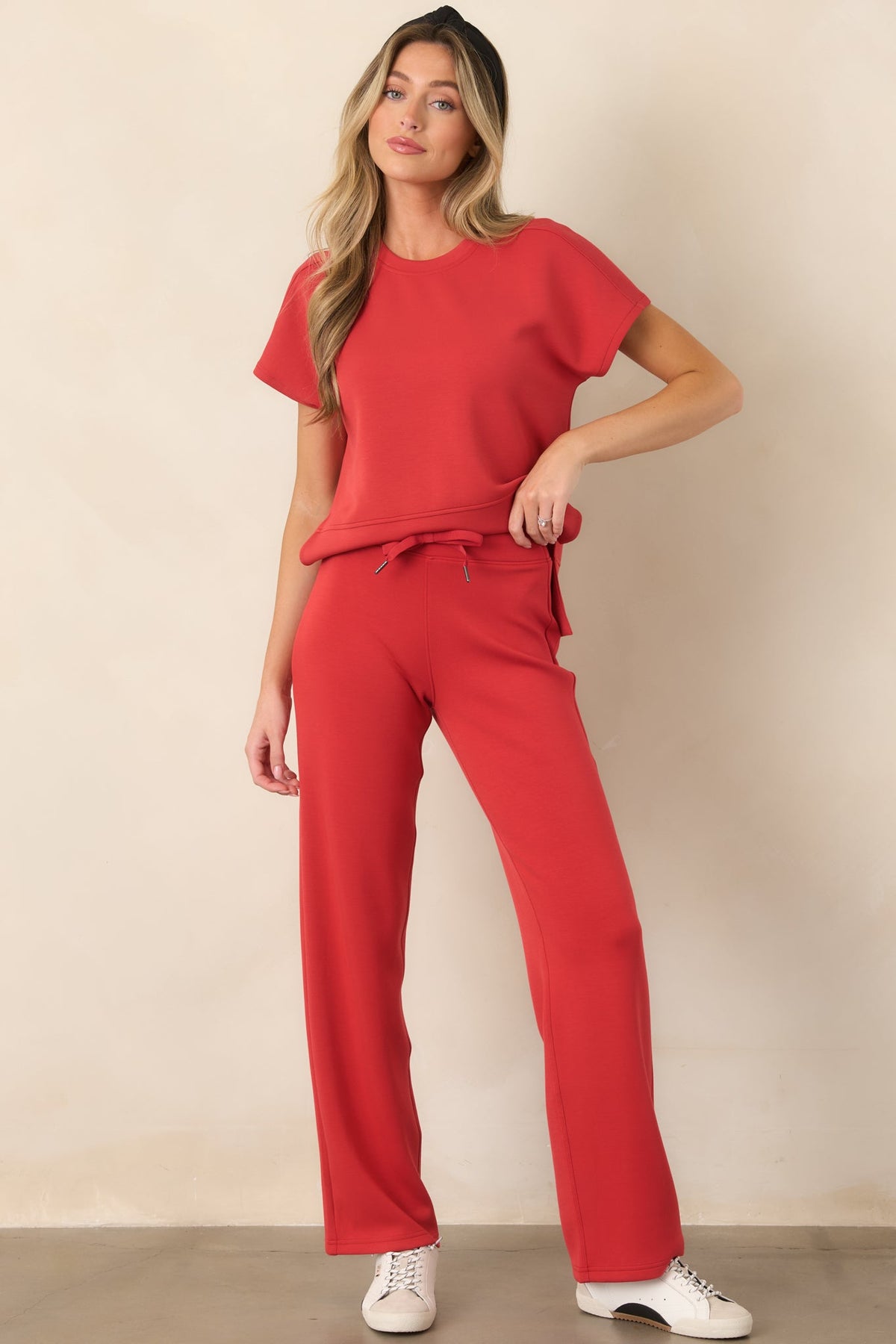 SPANX AirEssentials® Lip Stain Red Straight Leg Pant