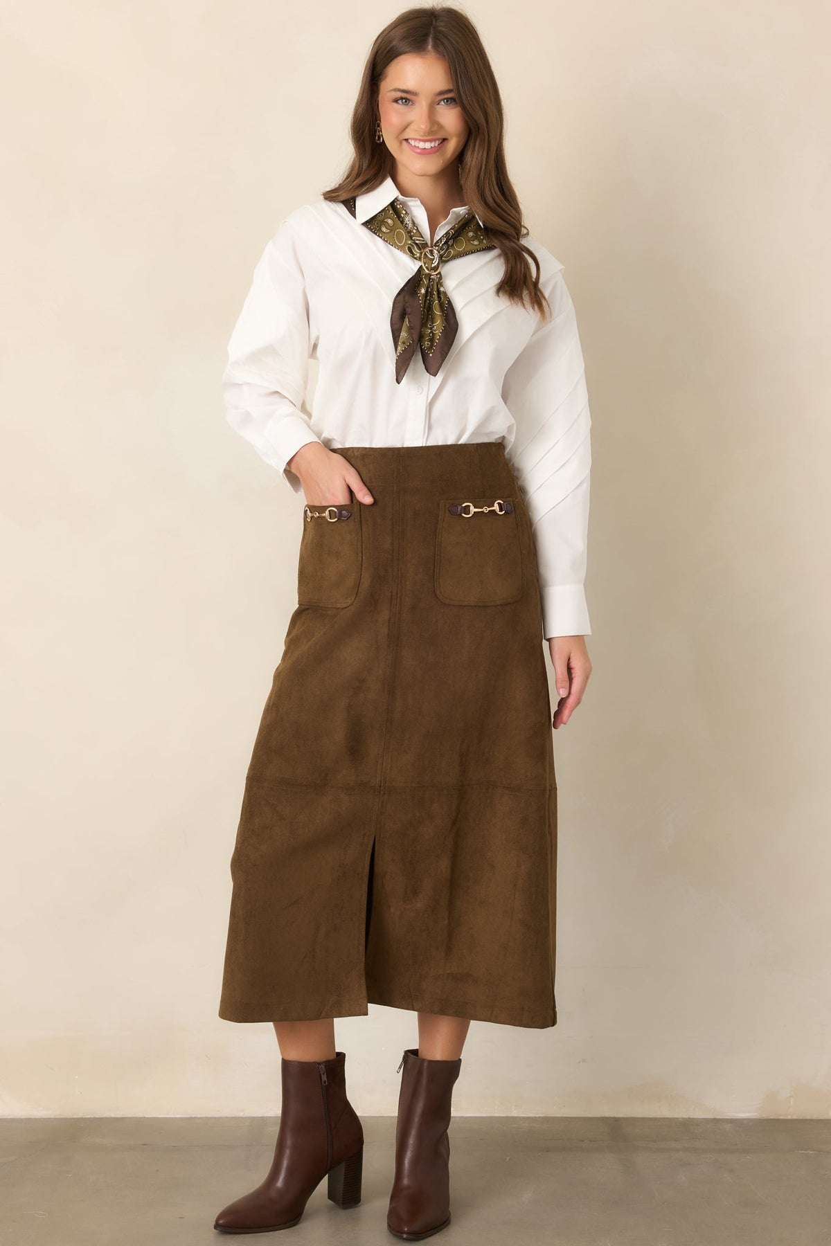 From Every Angle White Cotton Pleated Shoulder Button-Up Blouse