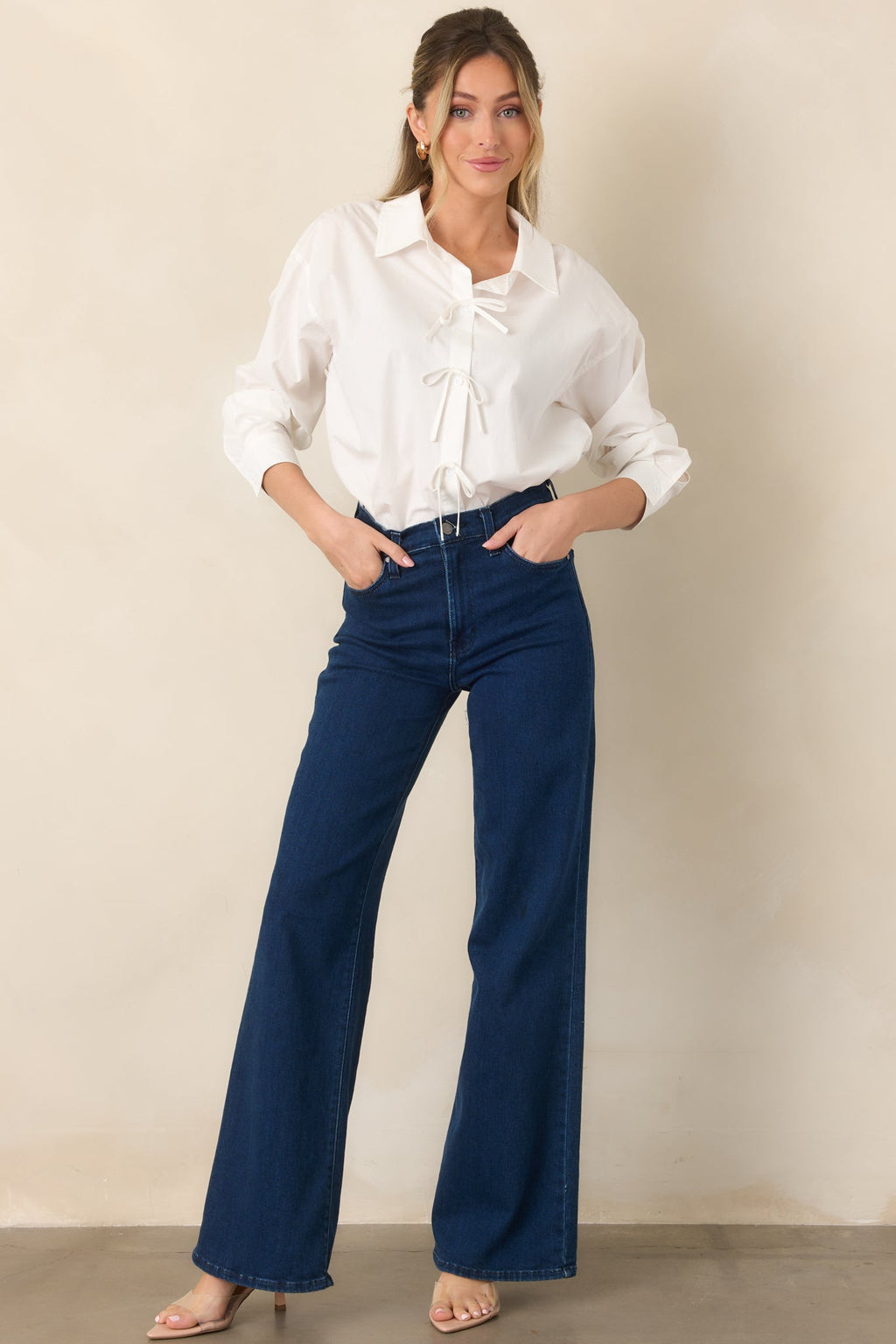 All In The Details 100% Cotton Button Front Top