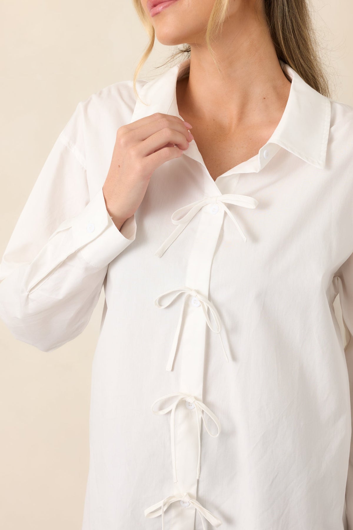 All In The Details 100% Cotton Button Front Top