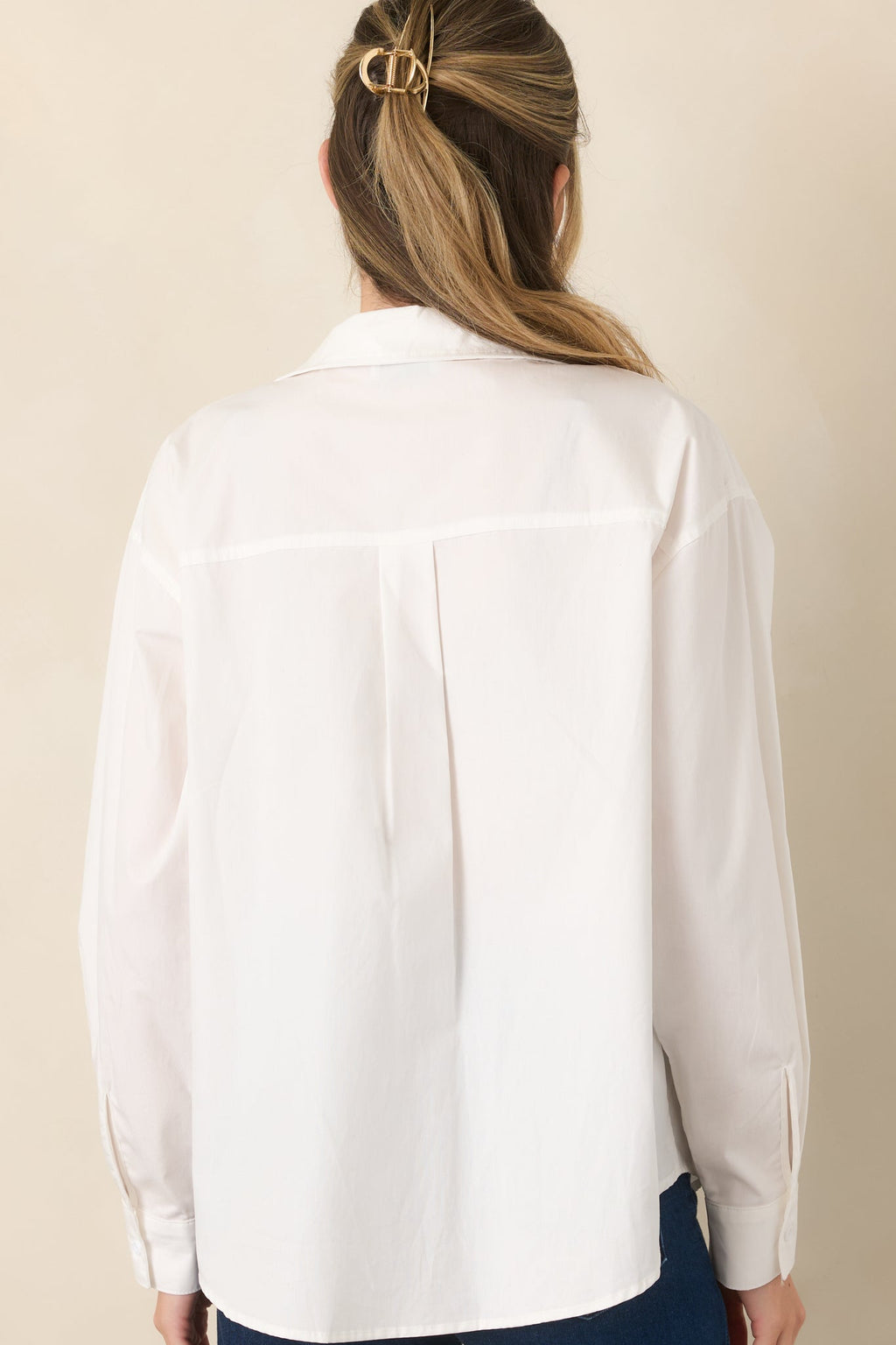 All In The Details 100% Cotton Button Front Top