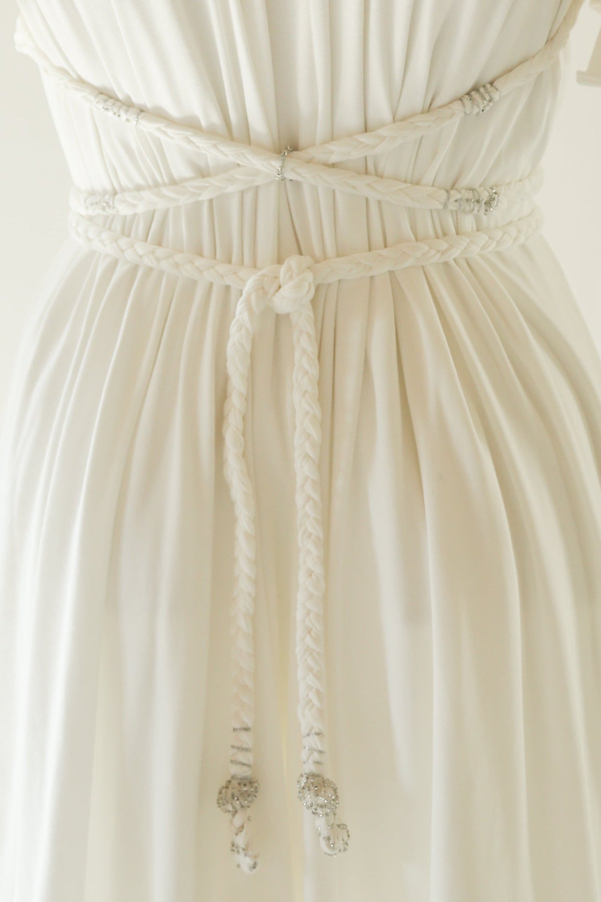 Ivory Bamboo Jersey Mini Dress - Aphrodite
