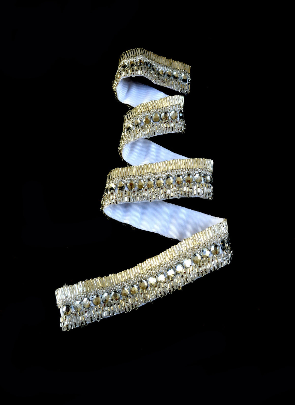 Bridal Silver Deco Hand Beaded Crystal Belt