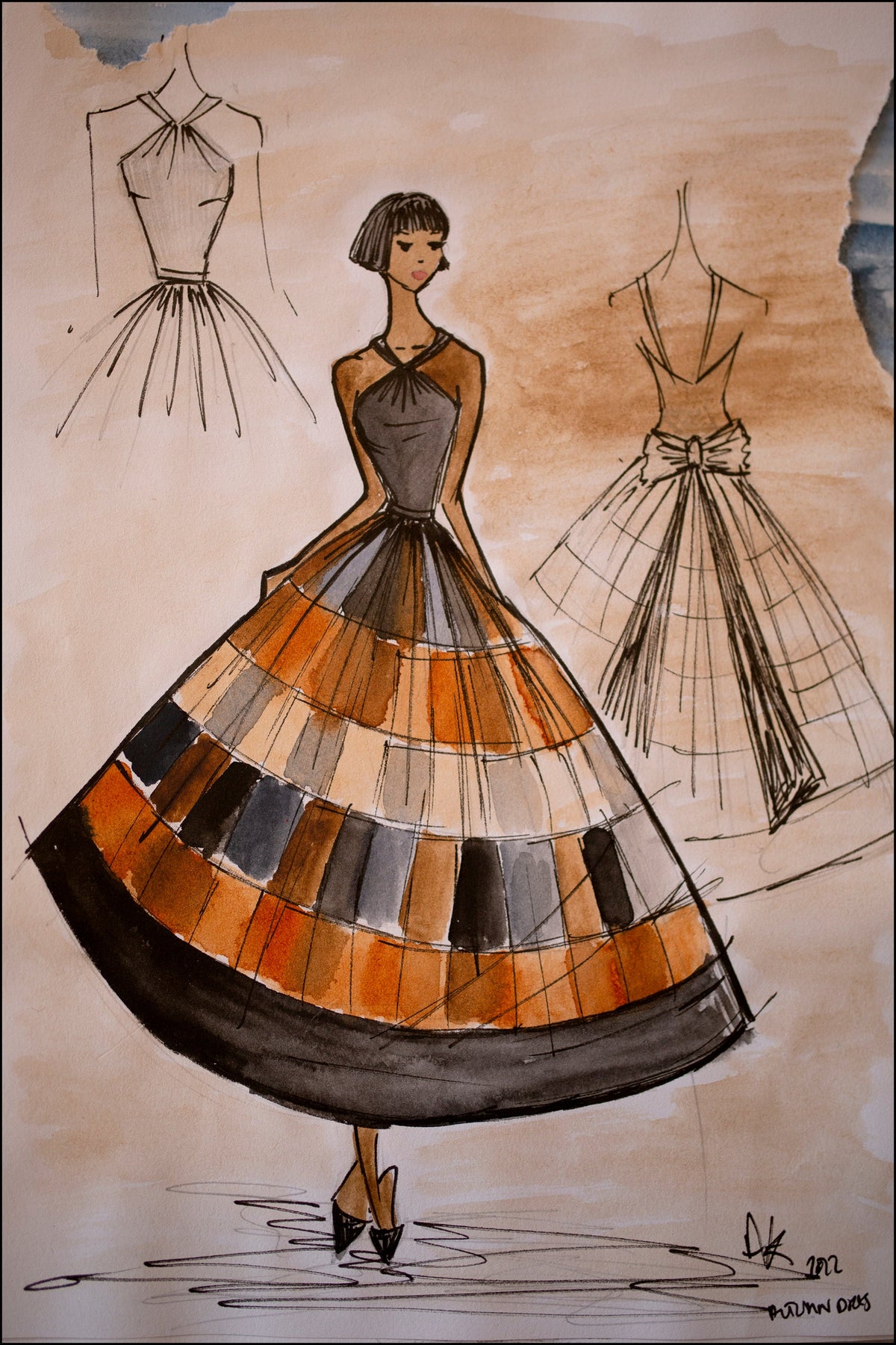 Hazel -  Silk Taffeta Ballgown Dress