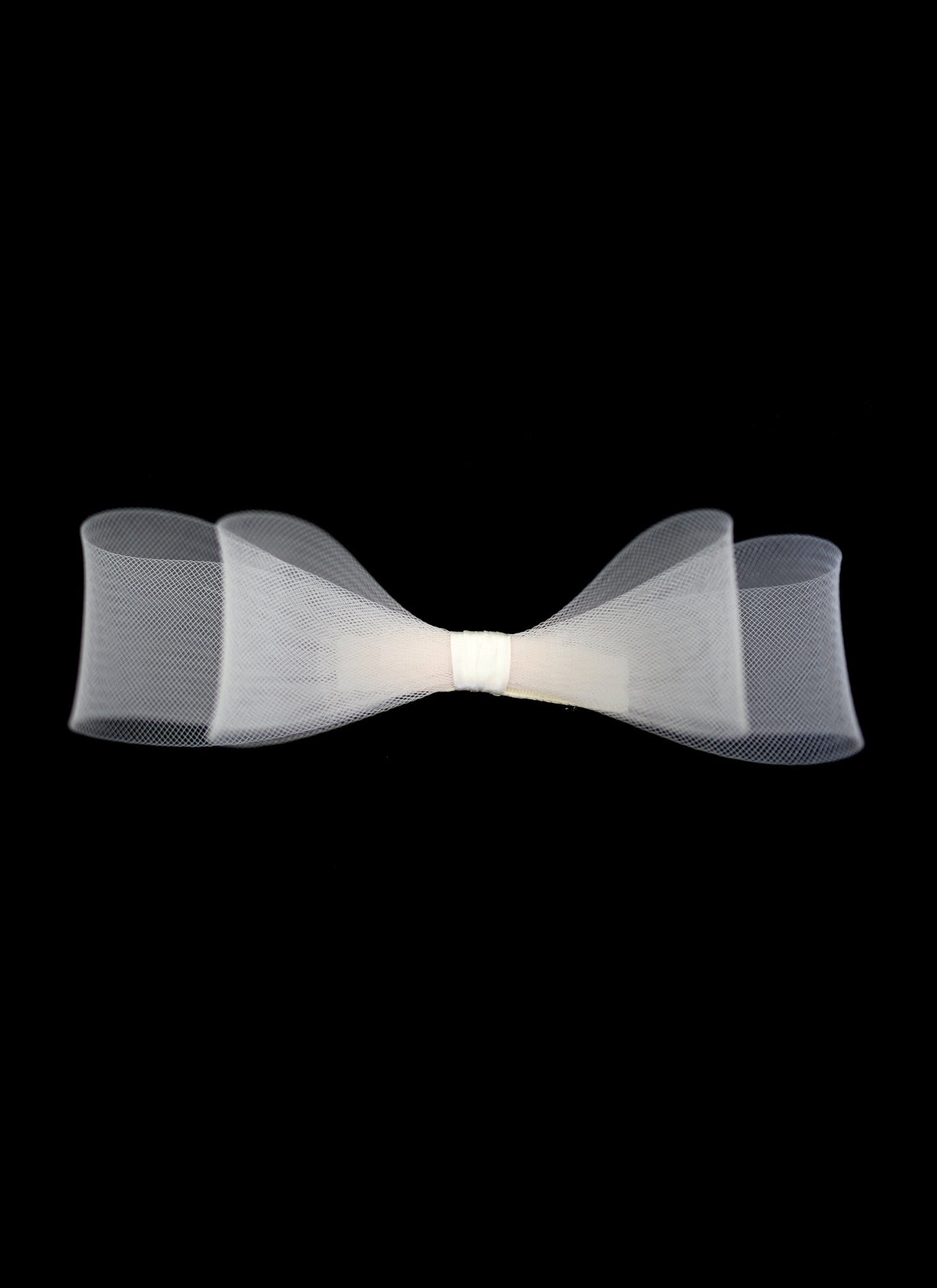 Bridal Crinoline Double Hair Bow Barrette