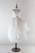 From the Source Original Draped Dress in Muslin, Tulle and Silk