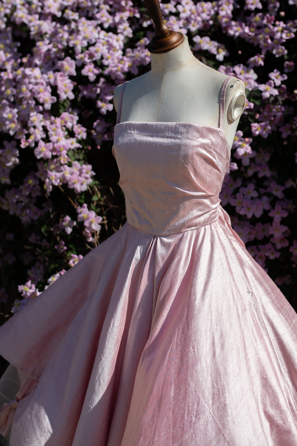 Blush Pink Handwoven Silk Gown