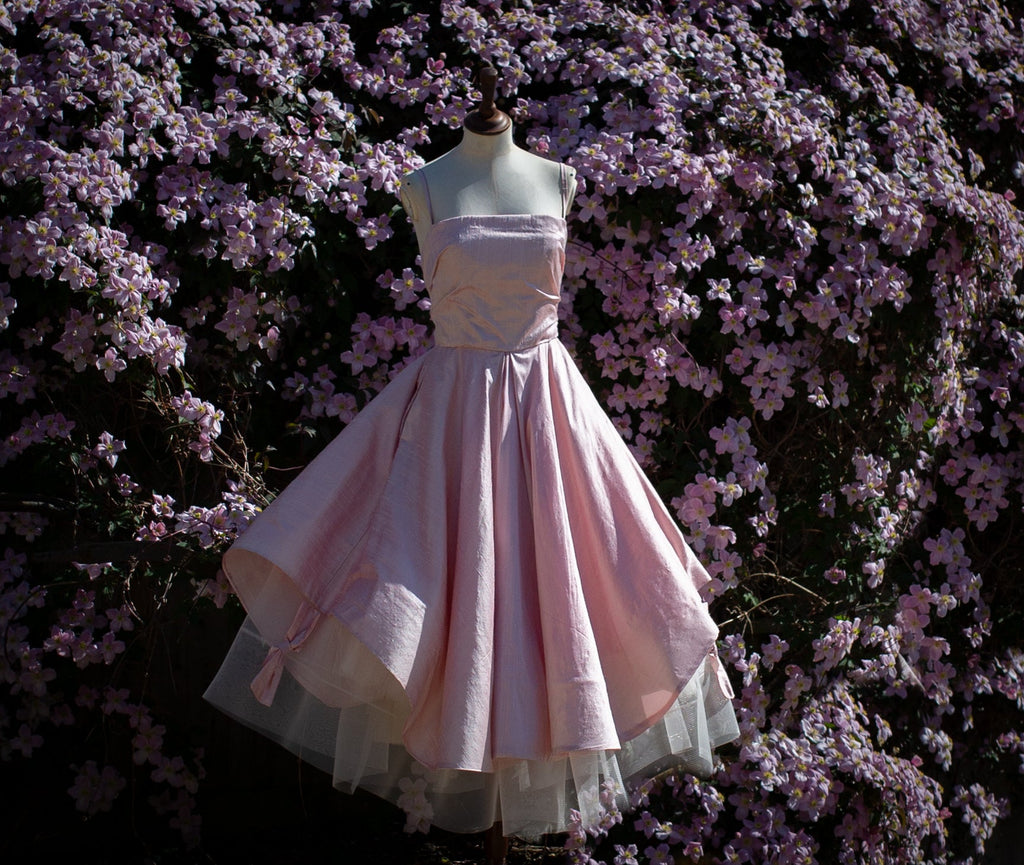 Blush Pink Handwoven Silk Gown