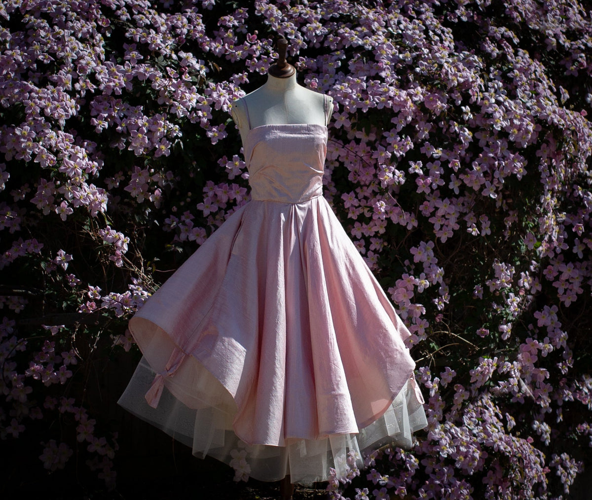 Blush Pink Handwoven Silk Gown