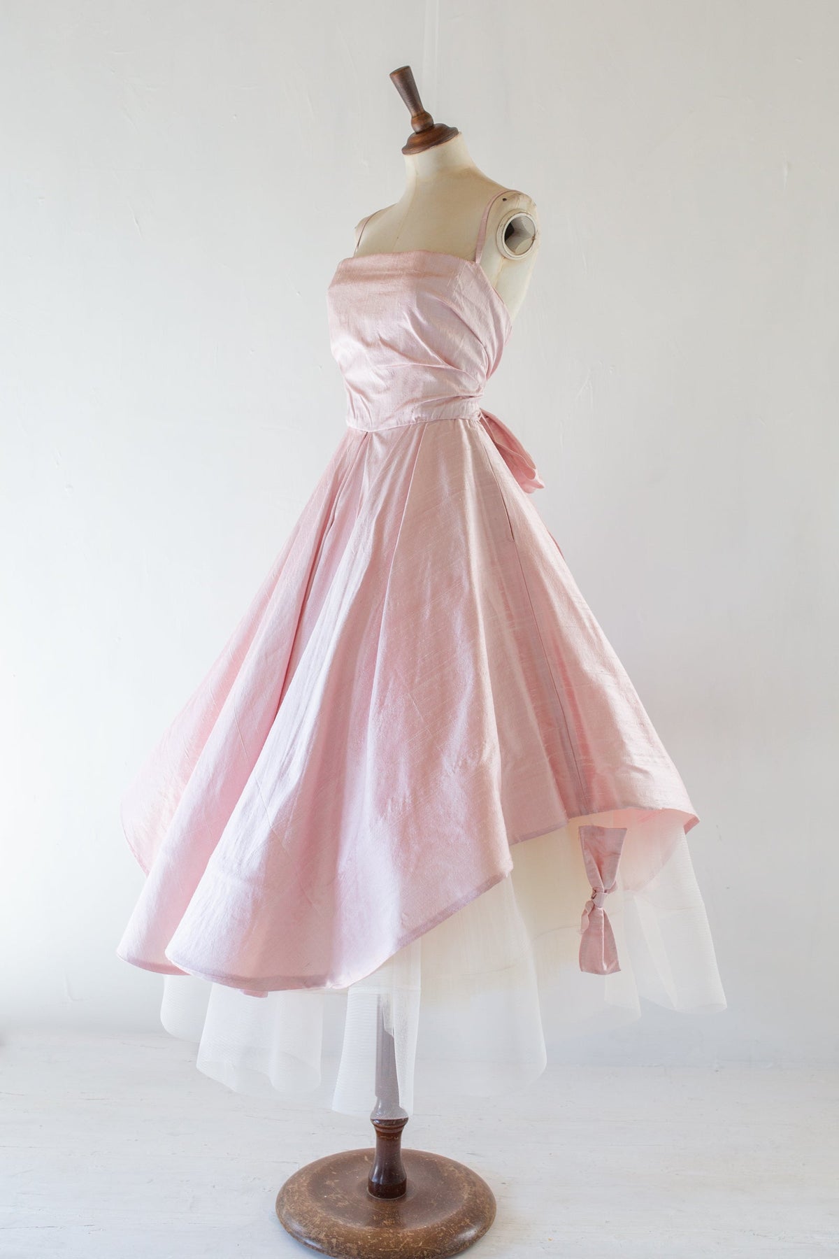 Blush Pink Handwoven Silk Gown