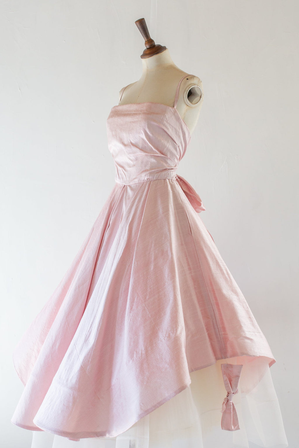 Blush Pink Handwoven Silk Gown