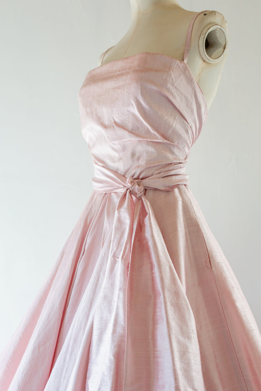 Blush Pink Handwoven Silk Gown