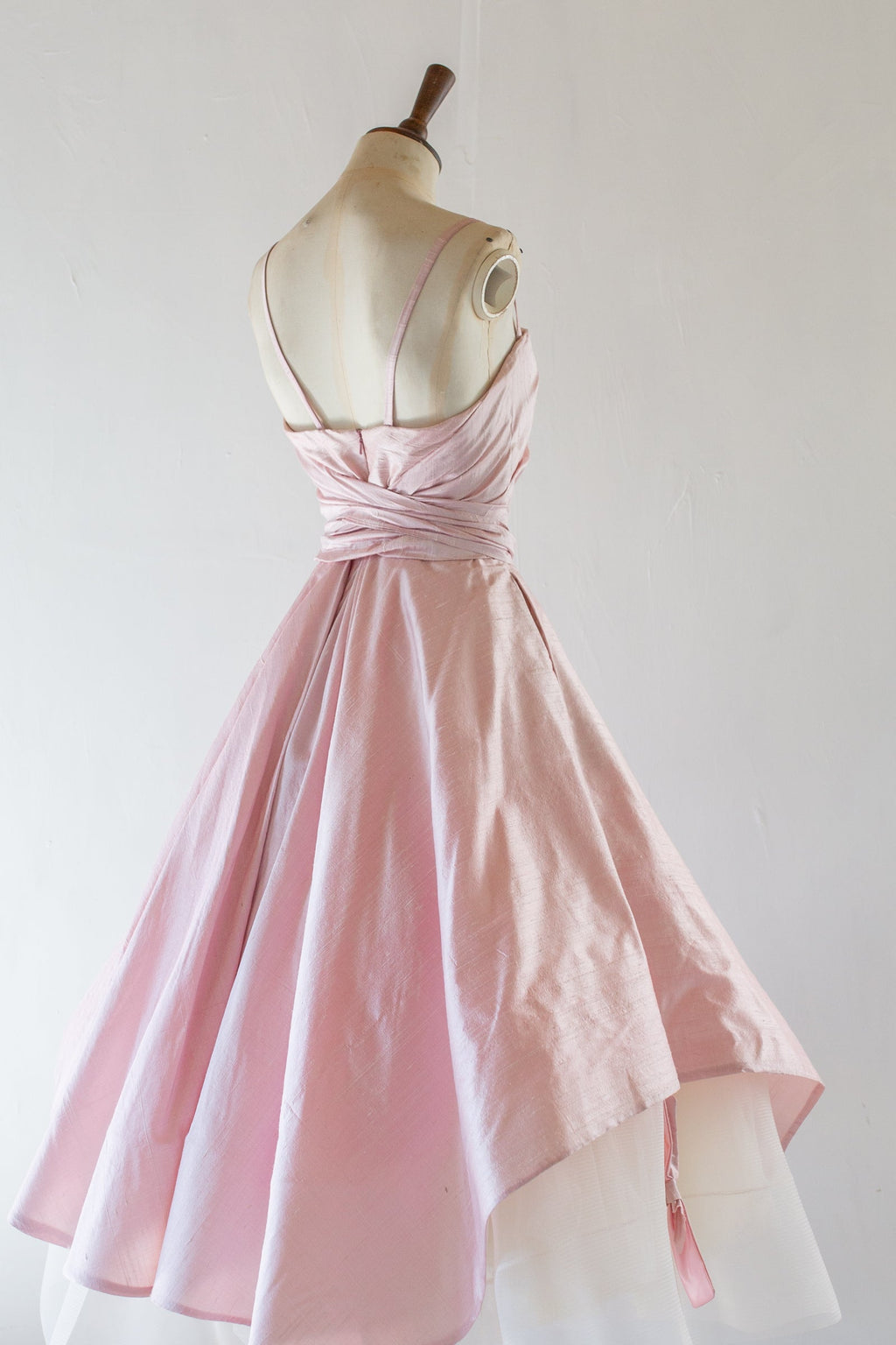 Blush Pink Handwoven Silk Gown