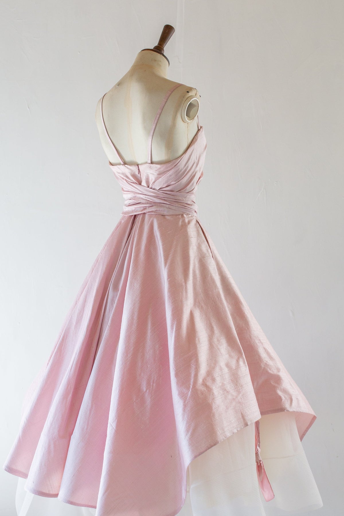 Blush Pink Handwoven Silk Gown