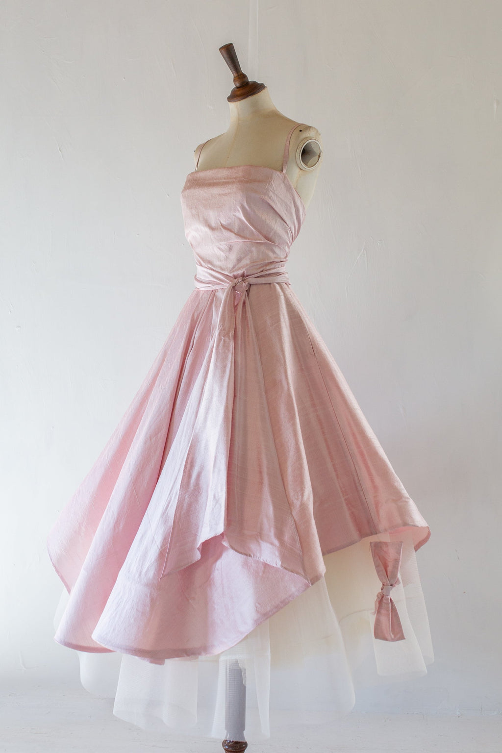 Blush Pink Handwoven Silk Gown