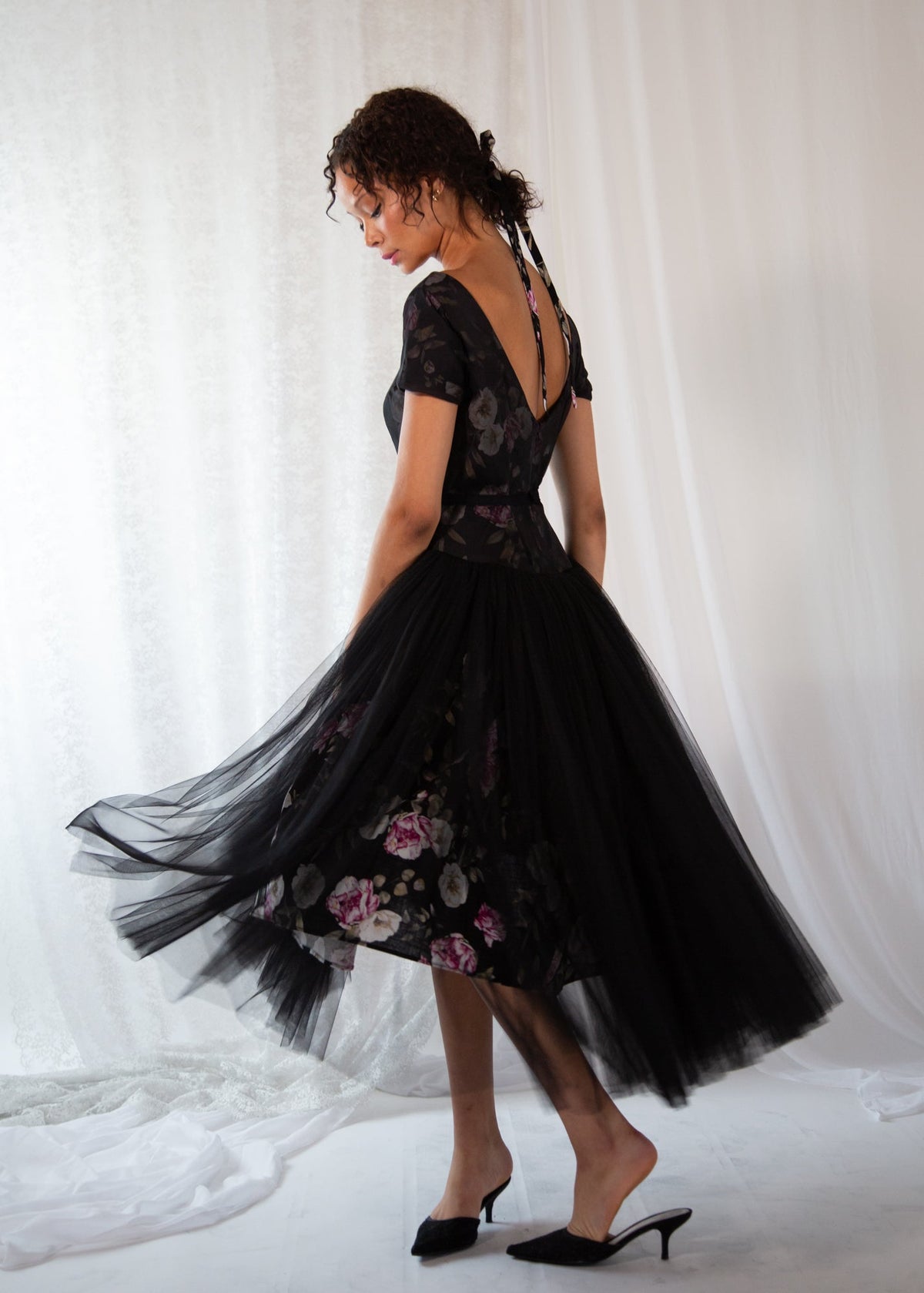 Sylph - Silk Tulle Midi Dress