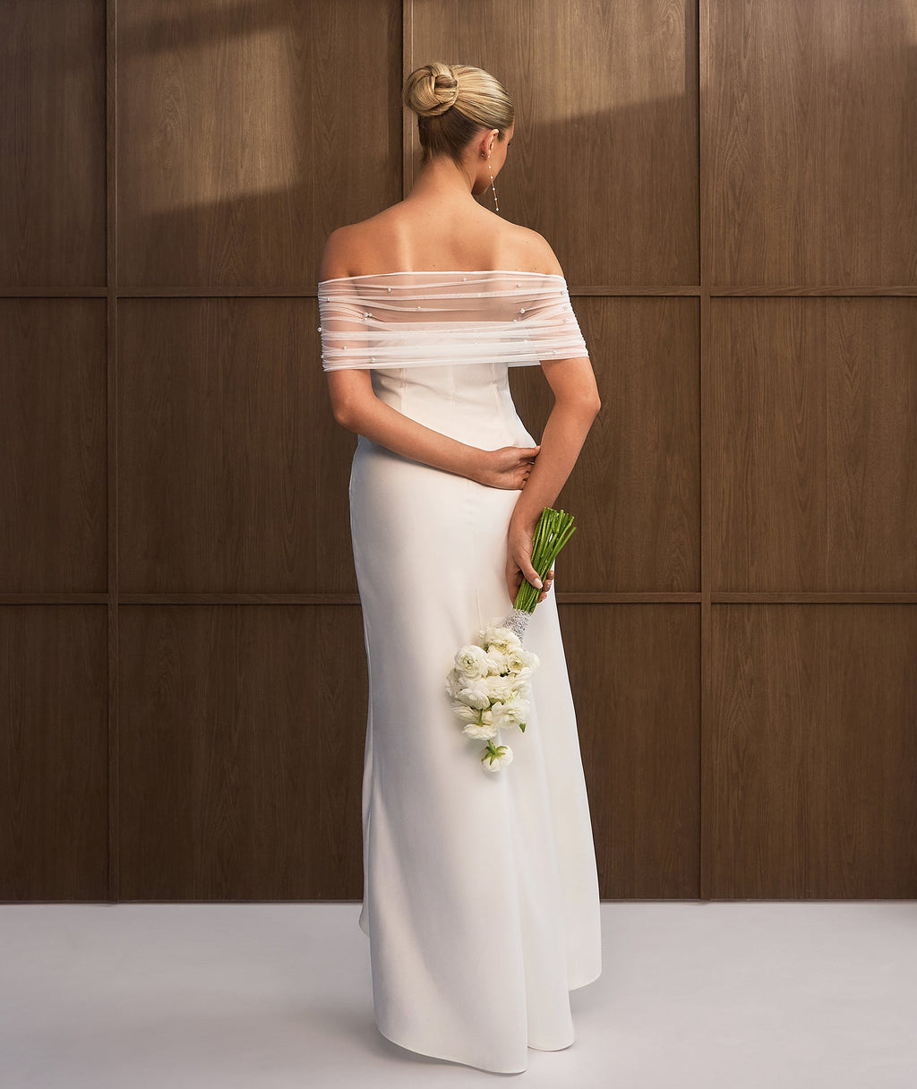 Bardot Pearl Detail Satin Midaxi Dress - White