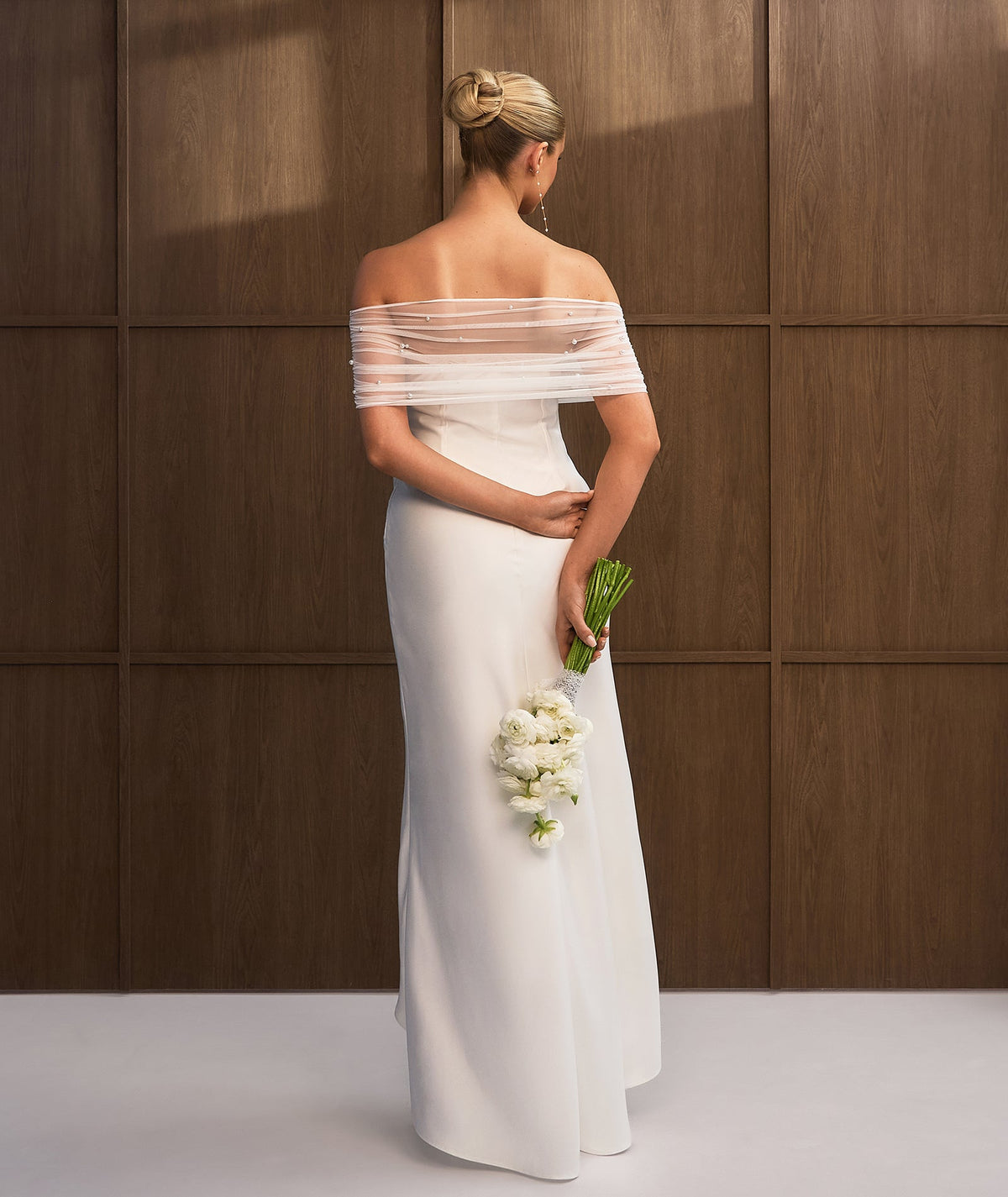 Bardot Pearl Detail Satin Midaxi Dress - White